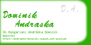 dominik andraska business card