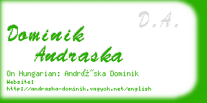 dominik andraska business card